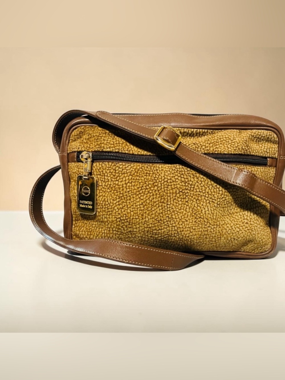 Borbonese Quail Suede Crossbody/Shoulder bag